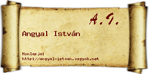 Angyal István névjegykártya