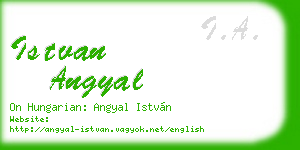 istvan angyal business card